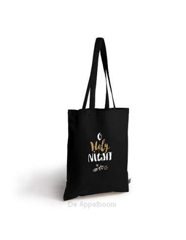 Kersttas Holy night  fairtrade  zwart