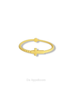 Siliconenarmband kruis geel
