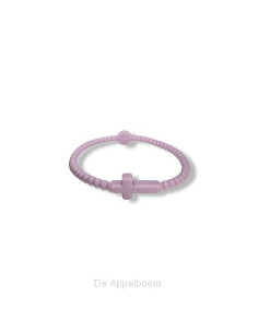 Siliconenarmband kruis lila