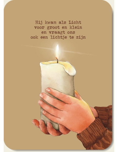 Hij kwam als Licht- kaars in jongenshand