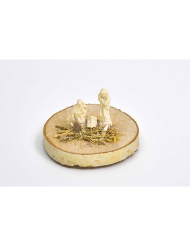 Jozef Maria Jezus op boomschijf