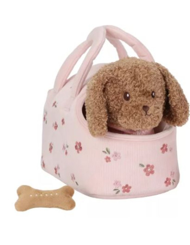 knuffelhond jackie in tas LD4518