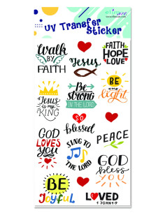 UV Stickers Typography color