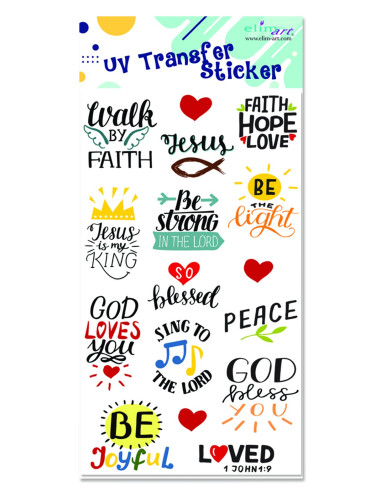 UV Stickers Typography color