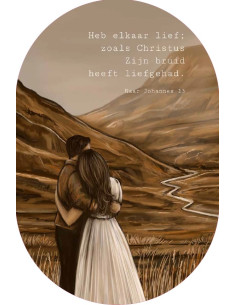 Muurdecoratie Heb elkaar lief