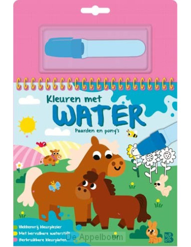 Kleuren met water 2026: Paarden en pony'