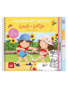 Kleuren met water. Luuk en...
