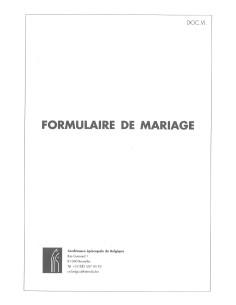 Formulaire de mariage - 25 ex