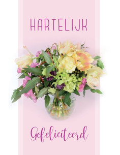 Wenskaart gefeliciteerd