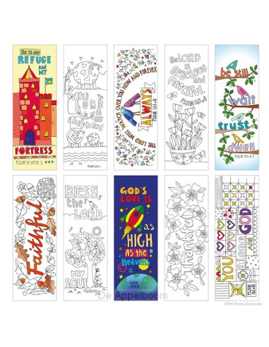 10 Images the Psalm Colouring Bookmarks