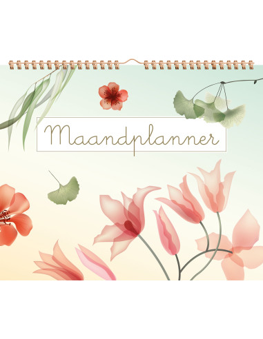 Maandplanner transparante bloemen