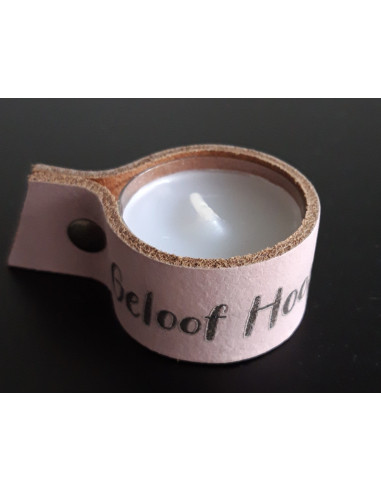 Leren waxinelichtjeshouder GHL