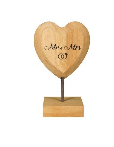 Wooden hearts - Mr. & Mrs.