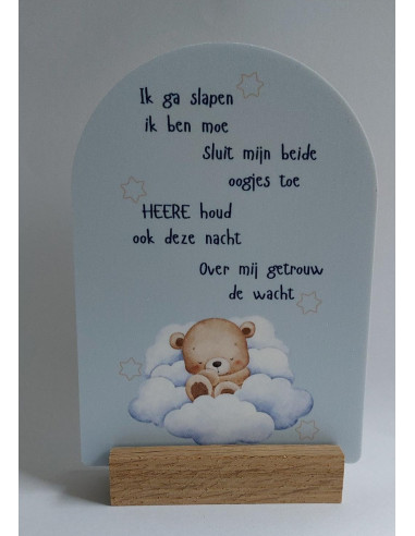 Boog voo jou. Ik ga slapen. blauw