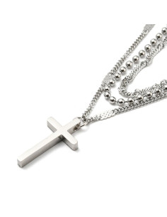 Cross stainless steel necklace