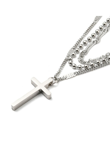 Cross stainless steel necklace