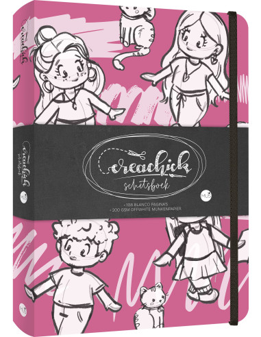 CreaChick Schetsboek PINE GREEN