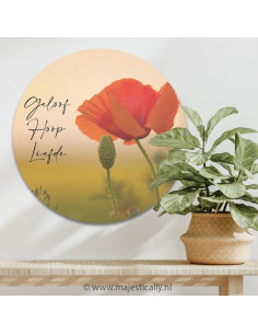 Muurcirkel Klaproos  Geloof...