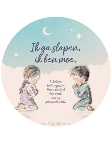 Muurcirkel Ik ga slapen, ik ben moe