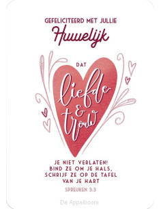 Kaart liefde & trouw