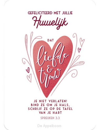Kaart liefde & trouw