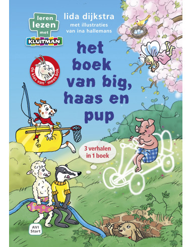 Boek van big, haas en pup