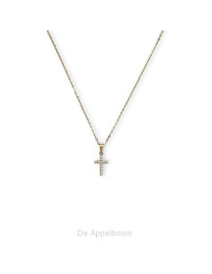 Ketting Zirkonia fijn Goud