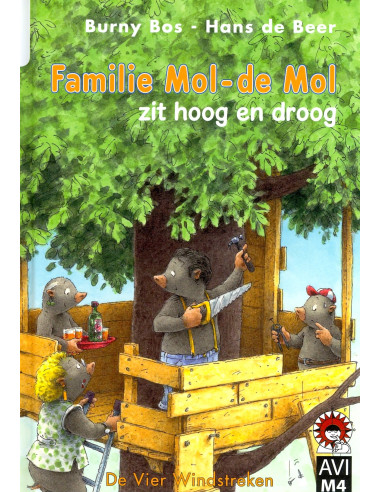 Familie mol-de mol zit hoog en droog