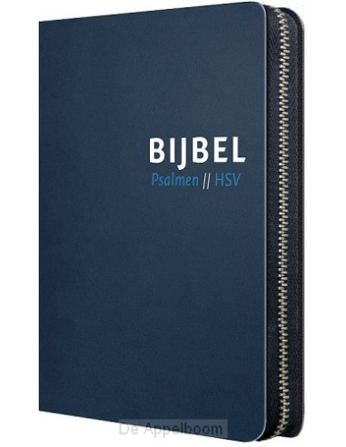 Bijbel (HSV) met Psalmen - blauw leer me