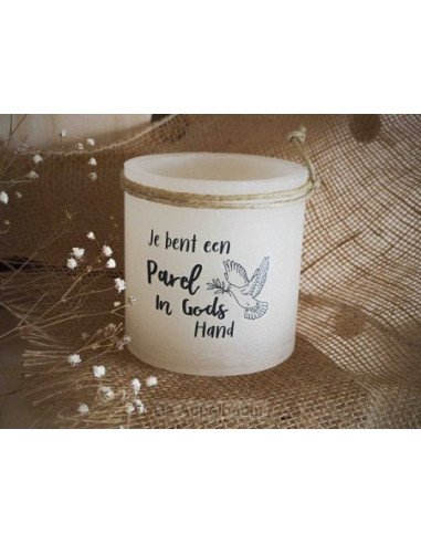 Windlicht S Je bent een parel in Gods ha