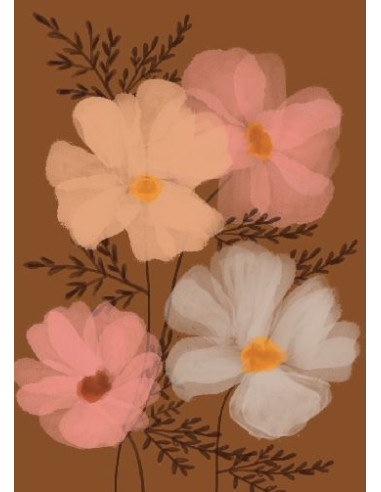 Poster A3 Bloemen (Blanco)