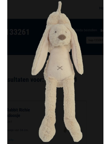 Beige Rabbit Richie Muziekdoosje