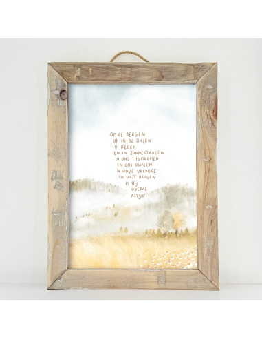 Schilderij A3 Op de bergen