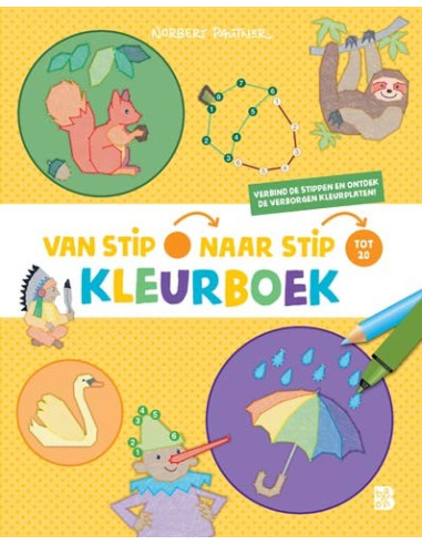 Van stip naar stip kleurboek: Paraplu