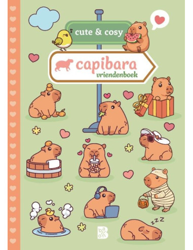 Cute & Cosy Capibara vriendenboek