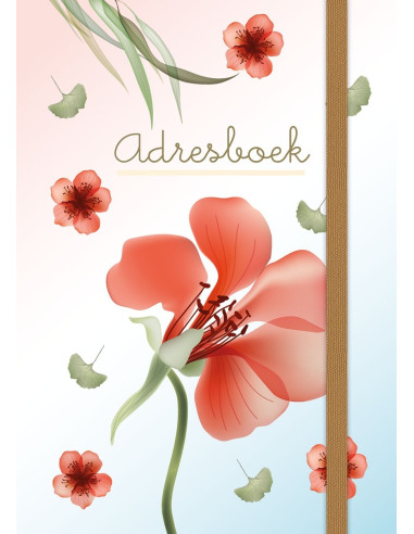 Adresboek (klein) - Transparent Flowers