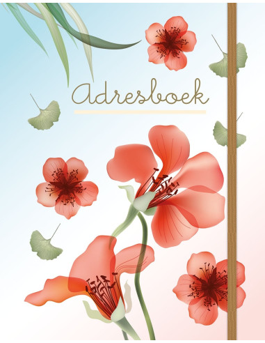 Adresboek (groot) - Transparent Flowers