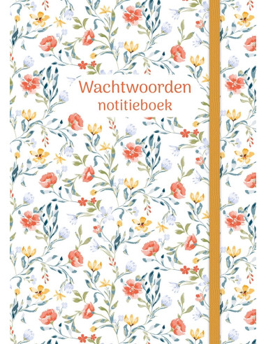 Wachtwoorden notitiebk - Romantic Floral