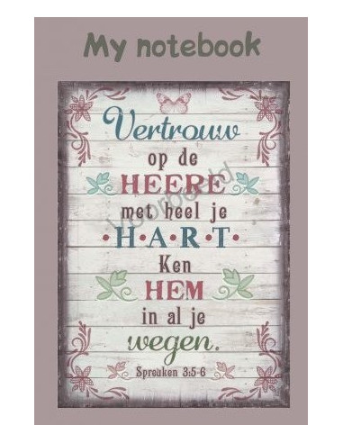 Notitieboek a6 Vertrouw op de Heere met 