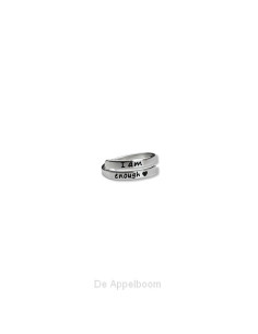 Ring Enough  zilver  one seize