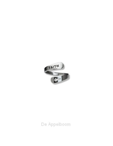 Ring Faith  zilver  one seize
