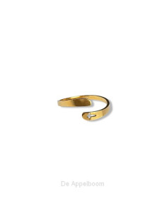 Ring kruisje  goud  one seize