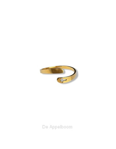 Ring kruisje  goud  one seize