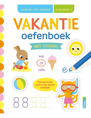Vakantie oefenboek met stickers (naar he