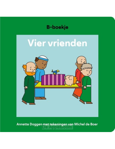 Vier vrienden B-boekje midprice 14x14cm