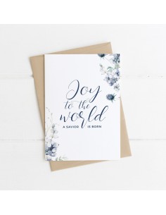 Kerstkaart Joy to thew...