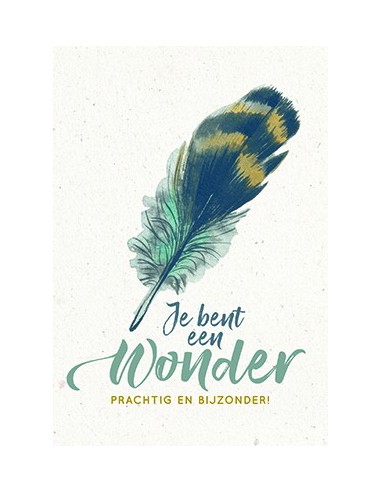 Wenskaart je bent een wonder