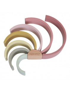 Houten regenboog roze