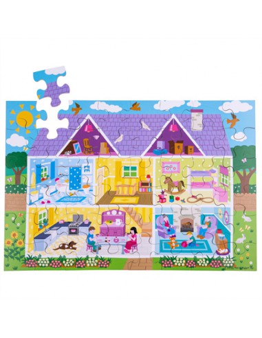 Vloerpuzzel Poppenhuis (48 st.)