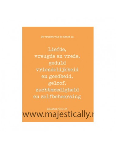 Kaart vrucht van de Geest